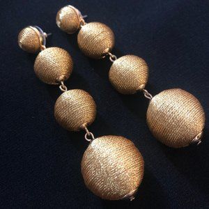 Perfect for the holidays! Gold Ball Drop Earrings